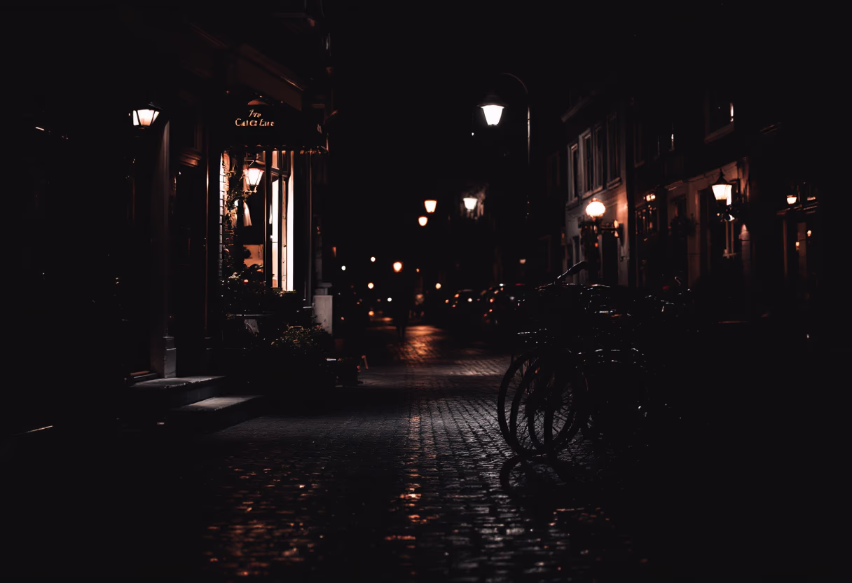 [background image] image of an inviting urban street near the restaurant